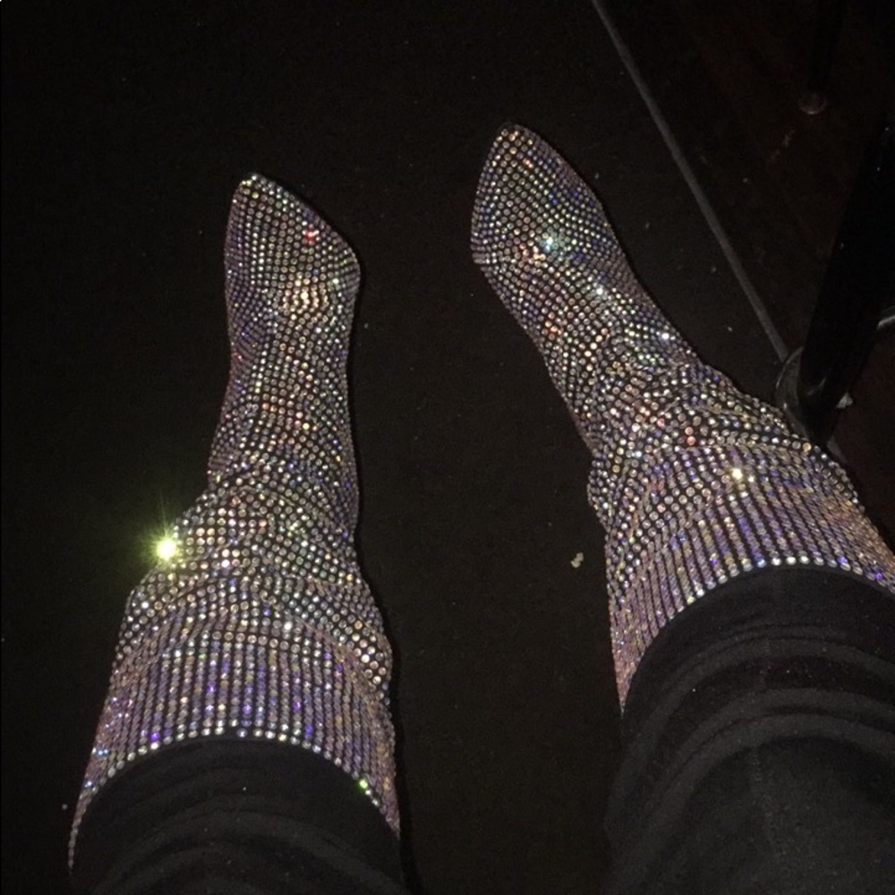 Fluorescent bling out Boots